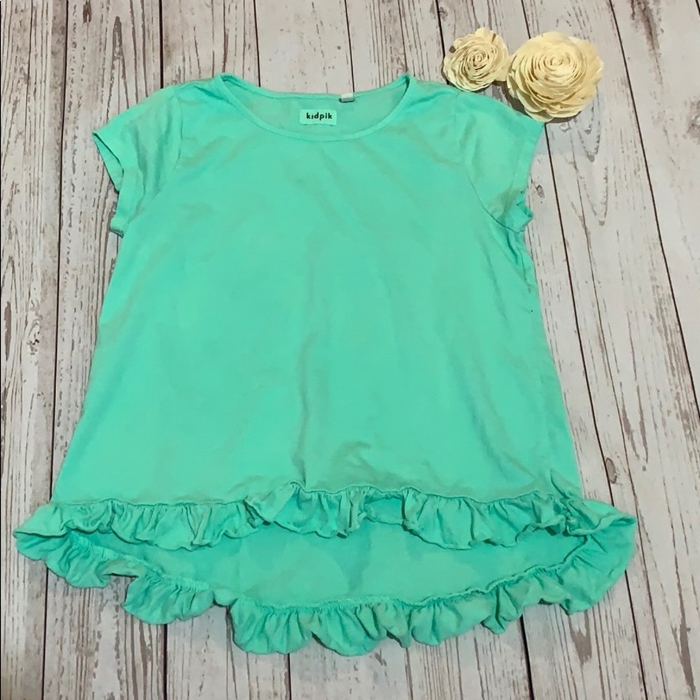 Girls SS Kidpik ruffle shirt size L/12